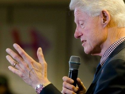 Former President Bill Clinton speaks as he campaigns for his wife, Democratic presidential candidate, Hillary Clinton, at the Ohio Education Association, Wednesday, March 9, 2016, in Columbus, Ohio.