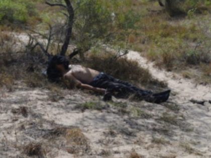 Body of Dead Migrant in Brooks County, Texas.