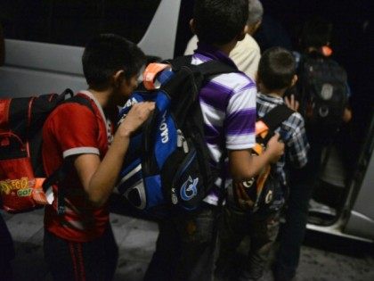 Guatemalan children caught in Mexico while trying to migrate illegally into the United Sta