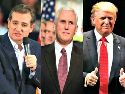 Cruz, Pence, Trump AP Photos