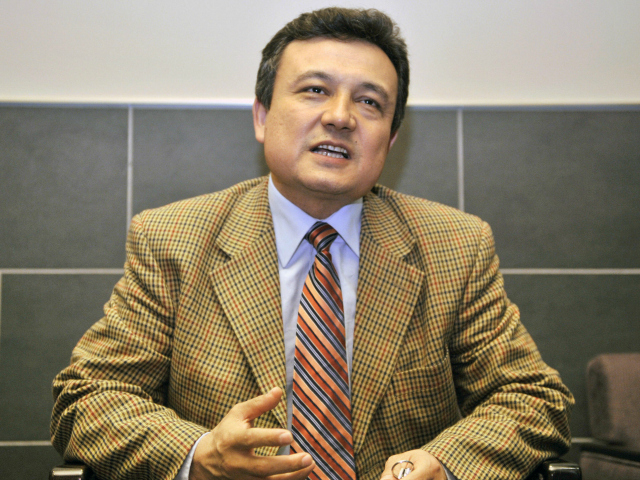 JAPAN, Tokyo : Dolkun Isa, Secretary General of the World Uyghur Congress speaks to an AFP