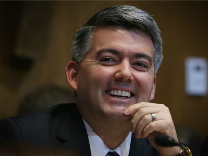 Sen. Cory Gardner (R-CO) listens during a markup hearing on Keystone XL pipeline before th