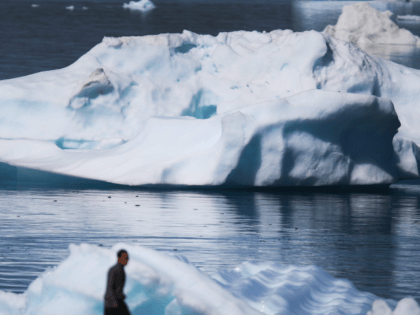 NARSAQ, GREENLAND - JULY 30: Icebergs are seen floating in the water on July 30, 2013 in Narsaq, Greenland. As cities like Miami, New York and other vulnerable spots around the world strategize about how to respond to climate change, many Greenlanders simply do what theyve always done: adapt. 'Were …