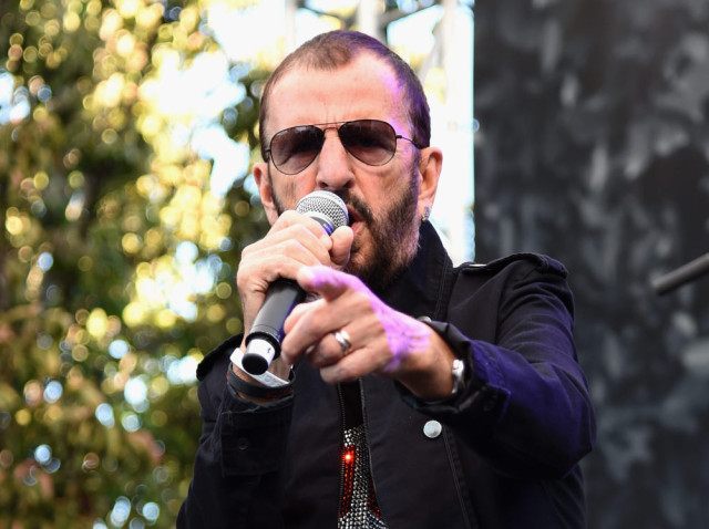 WEST HOLLYWOOD, CA - SEPTEMBER 21: Musician Ringo Starr performs onstage during John Varv