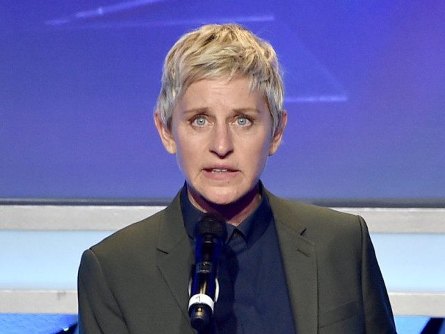 BEVERLY HILLS, CA - MARCH 21: TV personality Ellen DeGeneres speaks onstage during the 26