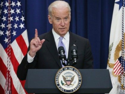 Vice President Joseph Biden speaks at the Eisenhower Executive Office Building April 14, 2