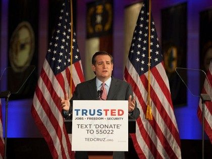 PHILADELPHIA, PENNSYLVANIA - APRIL 19: Republican Presidential candidate Senator Ted Cruz (R-TX) speaks at a his Pennsylvania kick off event at the National Constitution Center on April 19, 2016 in Philadelphia, Pennsylvania. The Pennsylvania Democratic Primary is scheduled for April 26, 2016. (Photo by Jessica Kourkounis/Getty Images)