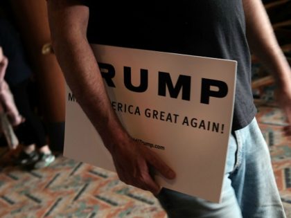 upporters depart a Republican presidential candidate Donald Trump rally in Bridgeport on A