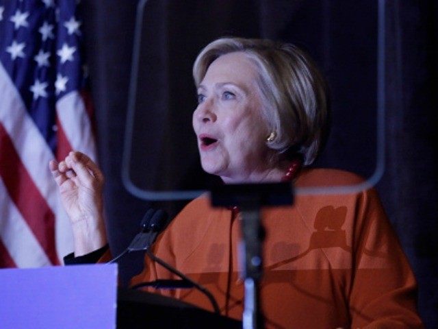 MILWAUKEE, WISCONSIN - APRIL 02: Democratic Presidential Candidate Hillary Clinton speaks at the Founders Day Dinner on April 2, 2016 in Milwaukee, Wisconsin.