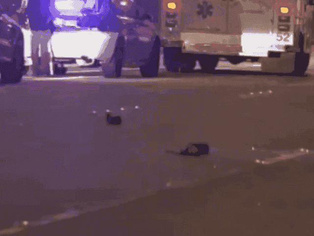 shoes in roadway of hit-and-run victim