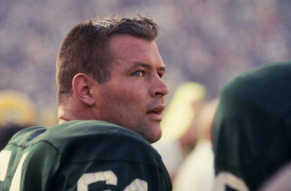 Green Bay Packers guard Jerry Kramer (64) during Super Bowl I, a 35-10 victory over the Ka