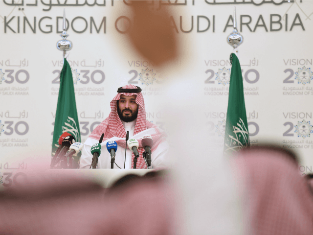 Saudi Defense Minister and Deputy Crown Prince Mohammed bin Salman gives a press conferenc