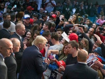 Donald Trump during a campaign stop April 2, 2016 in Eau Claire, Wisconsin.