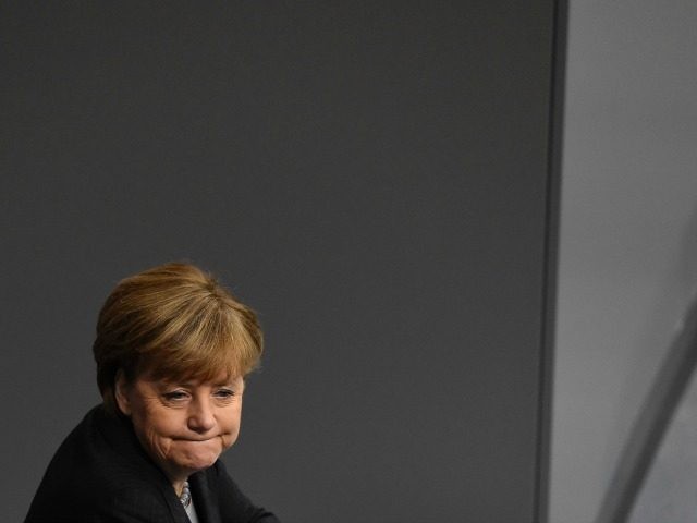 German Chancellor Angela Merkel attends a plenary session of the German lower house of par