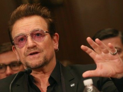 Bono, lead singer of the rock band U2 and co-founder of ONE, a non-profit, non-partisan ad