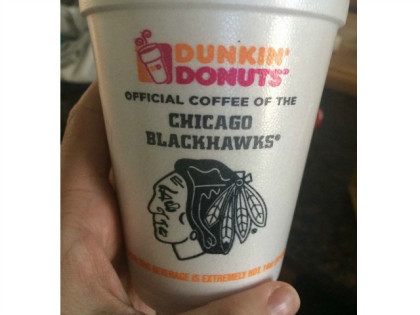 St. Louis Dunkin Donuts Gets Chicago Blackhawks Coffee Cups for Playoffs