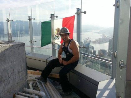 Man Hangs Mexican Flag from Trump Tower in Vancouver