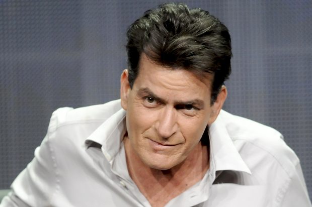 Actor Charlie Sheen from the FX show "Anger Management" takes part in a panel di