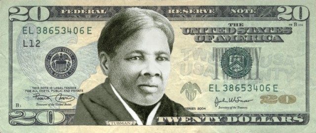 An image provided by the "Women On 20's" organization festuring abolitionist Harriet Tubma