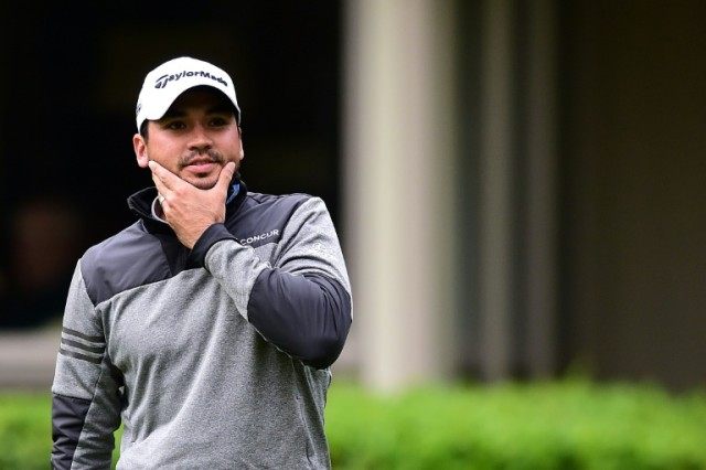 Jason Day of Australia reacts on the 13th green during the second round of the 2016 RBC He