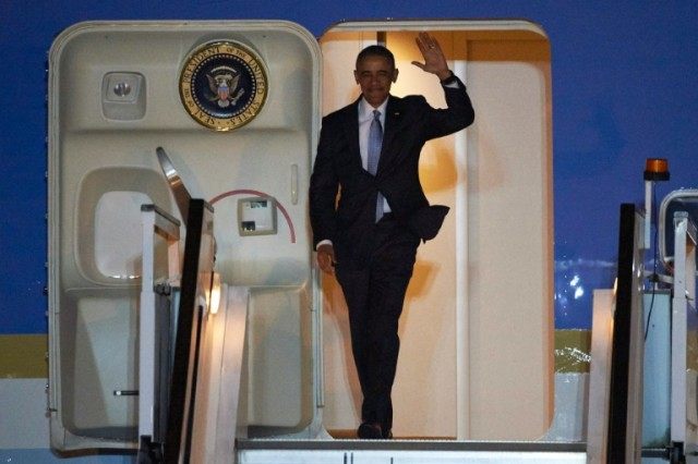 US President Barack Obama flew into Britain to begin what is his fifth and likely final pr