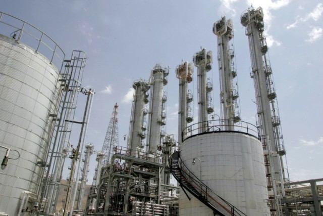 A heavy water plant in Arak, 320 kms south of Tehran, pictured in August 2006