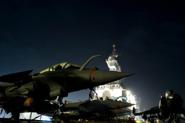 India purchased 36 French army Rafale figther jets, seen here parked on the flight deck of
