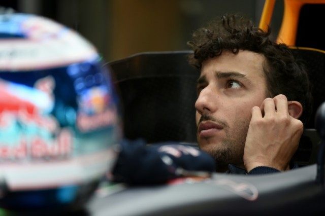 Red Bull Racing's Australian driver Daniel Ricciardo has qualified second behind Nico Rosb