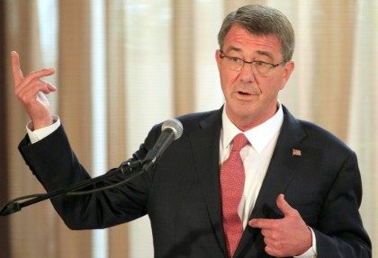 US Defence Secretary Ashton Carter is to visit a US warship in Philippine-claimed waters of the hotly contested South China Sea