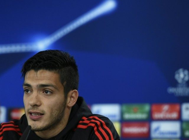 Benfica's forward Raul Jimenez, pictured on April 12, 2016, leads the line against Bayern
