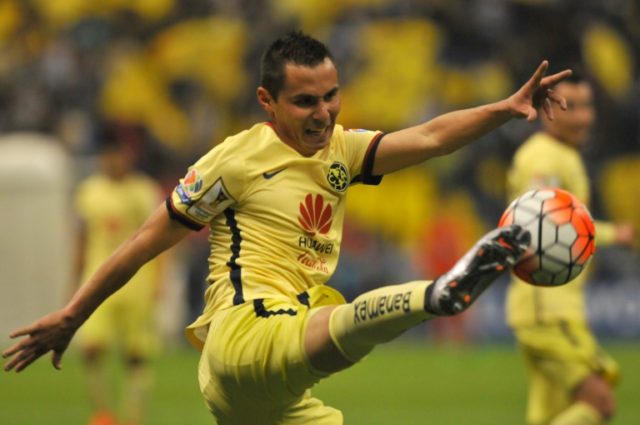 Paul Aguilar of Mexico's Club America FC controls the ball during a CONCACAF Champions Lea
