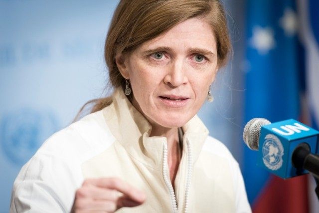Samantha Power is in Cameroon with officials from USAID, the Pentagon and the UN as part o