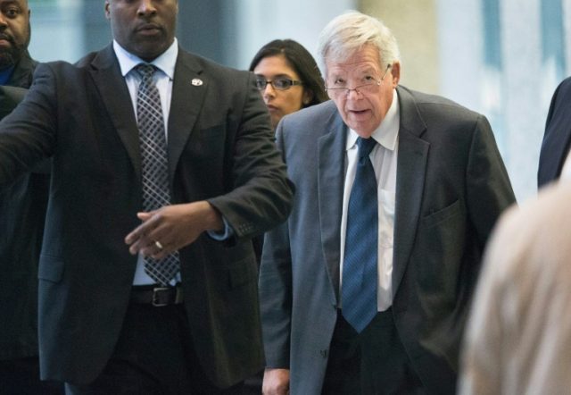 Former Republican Speaker of the House Dennis Hastert leaves the Dirksen Federal Courthous