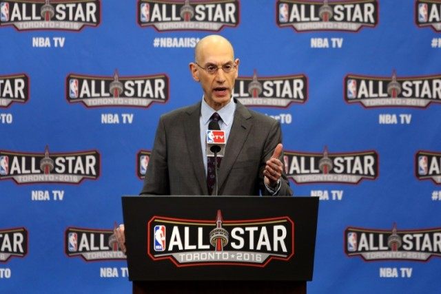 NBA Commissioner Adam Silver speaks during a press conference on February 13, 2016 in Toronto, Canada