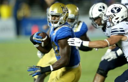 Linebacker Myles Jack (L) of the UCLA Bruins, ranked one of the five best players in the d