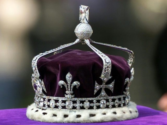 The Crown of Queen Elizabeth the Queen Mother, which contains the Koh-i-Noor diamond