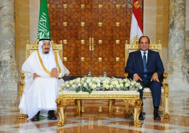 Saudi King Salman (left) is on a rare five-day visit to Egypt, a trip seen as a clear show