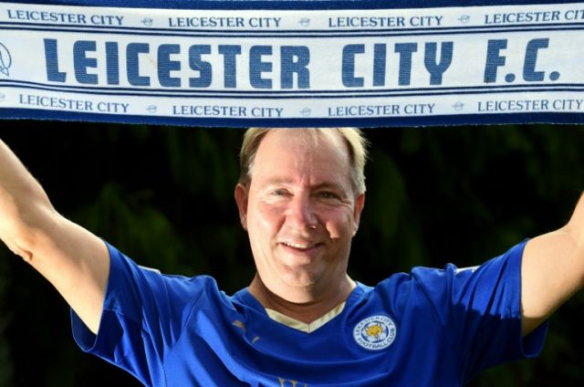 New Zealander and Leicester City fan Rod de Lisle poses in Hamilton, where has kept faith