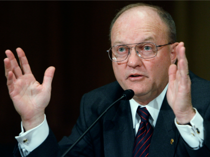 Lawrence Wilkerson, former chief of staff to Secretary of State Colin Powell and co-chairman of the U.S.-Cuba 21st Century Policy Initiative at the New America Foundation, testifies before the Senate Finance Committee during a hearing about the Cuba trade embargo on Capitol Hill December 11, 2007 in Washington, DC.