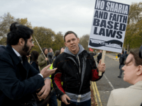 A Sharia Law supporter argues with a demonstrator at an anti-Sharia law demonstration in Hyde Park Getty Sharia law