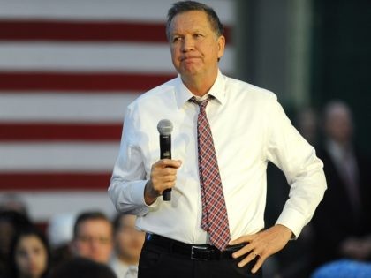 Republican presidential candidate, Ohio Gov. John Kasich speaks during a campaign event at