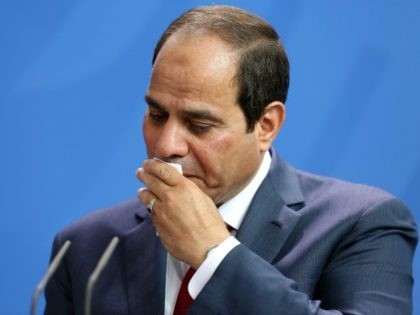 Egyptian President Abdel Fattah el-Sisi speaks during a news conference with German Chancellor Angela Merkel on June 3, 2015 in Berlin, Germany. The meeting between the two leaders was intended to increase economic and security cooperation between the two countries, who shared 4.4 billion euros ($4.8 billion) in bilateral trade …