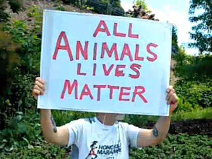 All animal lives matter sign