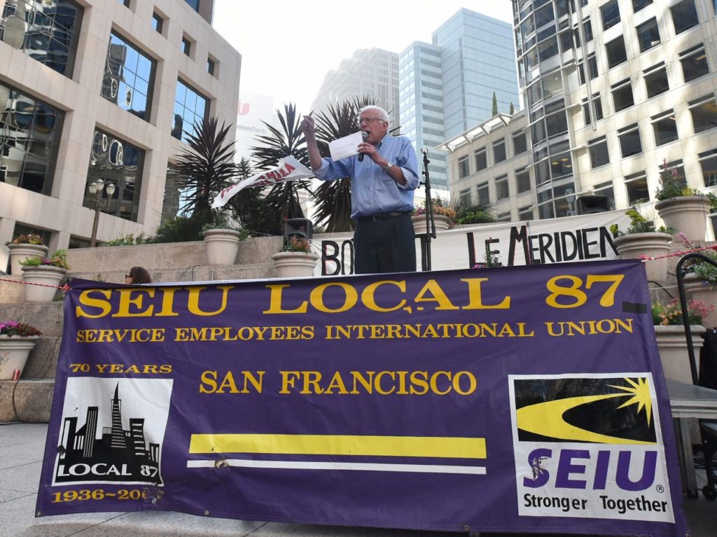 Bernie Sanders SEIU (Josh Edelson / AFP / Getty)