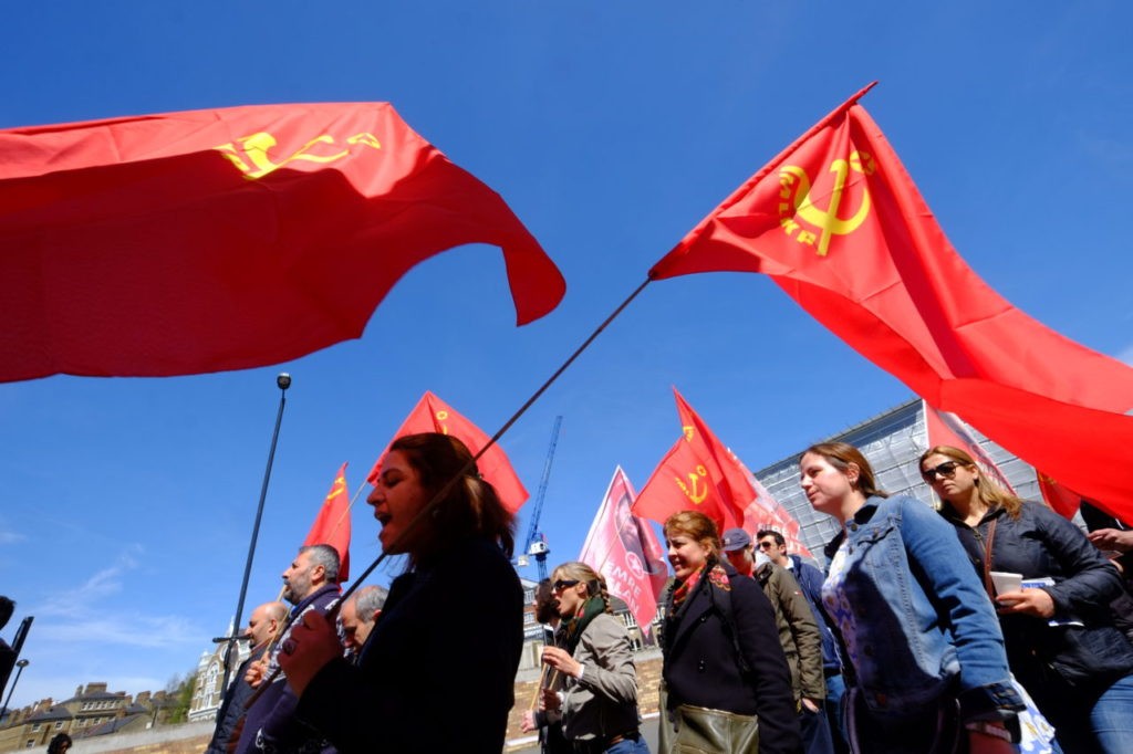 Marxist–Leninist Communist Party (Turkey/Northern Kurdistan) march in London's May Day parade.