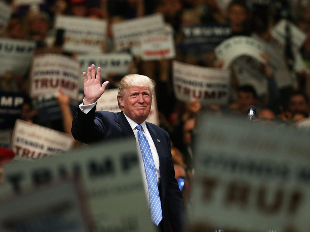 Donald Trump in Anaheim (Spencer Platt / Getty)