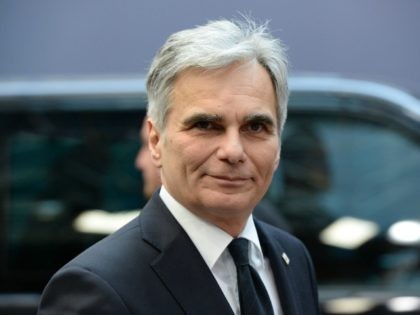 Austria's Chancellor Werner Faymann arrives for the European Union summit in Brussels
