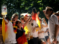 German football beer shower