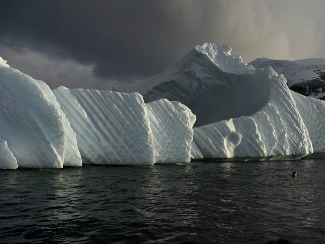 An iceberg is pictured in the western Antarctic peninsula, on March 04, 2016.