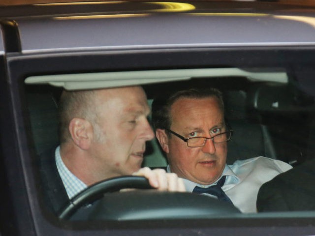 BIRMINGHAM, ENGLAND - APRIL 05: Prime Minister David Cameron leaves after holding a Q&amp
